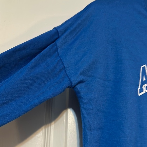 Vibrant Blue Long Sleeve Tees with Graphic Design - Picture 5 of 8